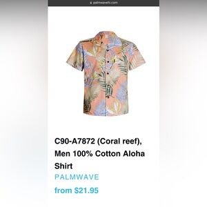 NWT Palmwave Hawaii Aloha Shirt size Large